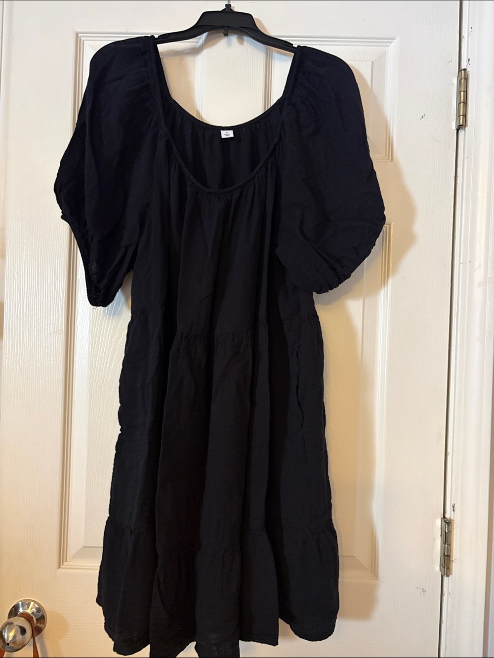 Black Peasant Sleeve Women’s Dress - Classic Black